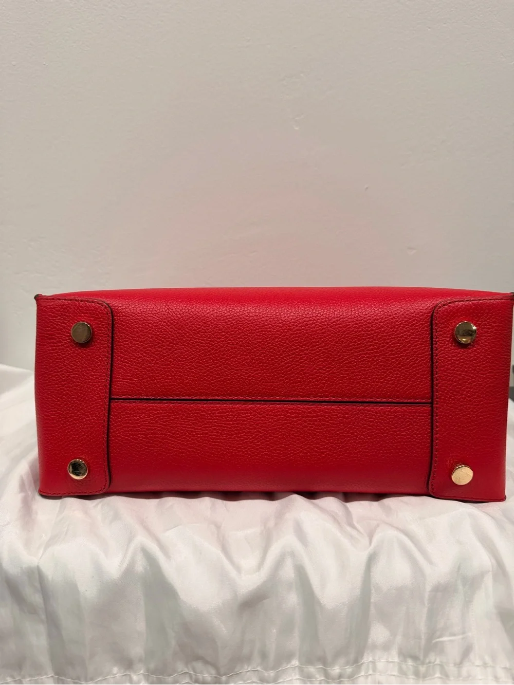 Michael Kors Red Pebbled Leather Tote with Detachable Strap - Picture 6 of 6